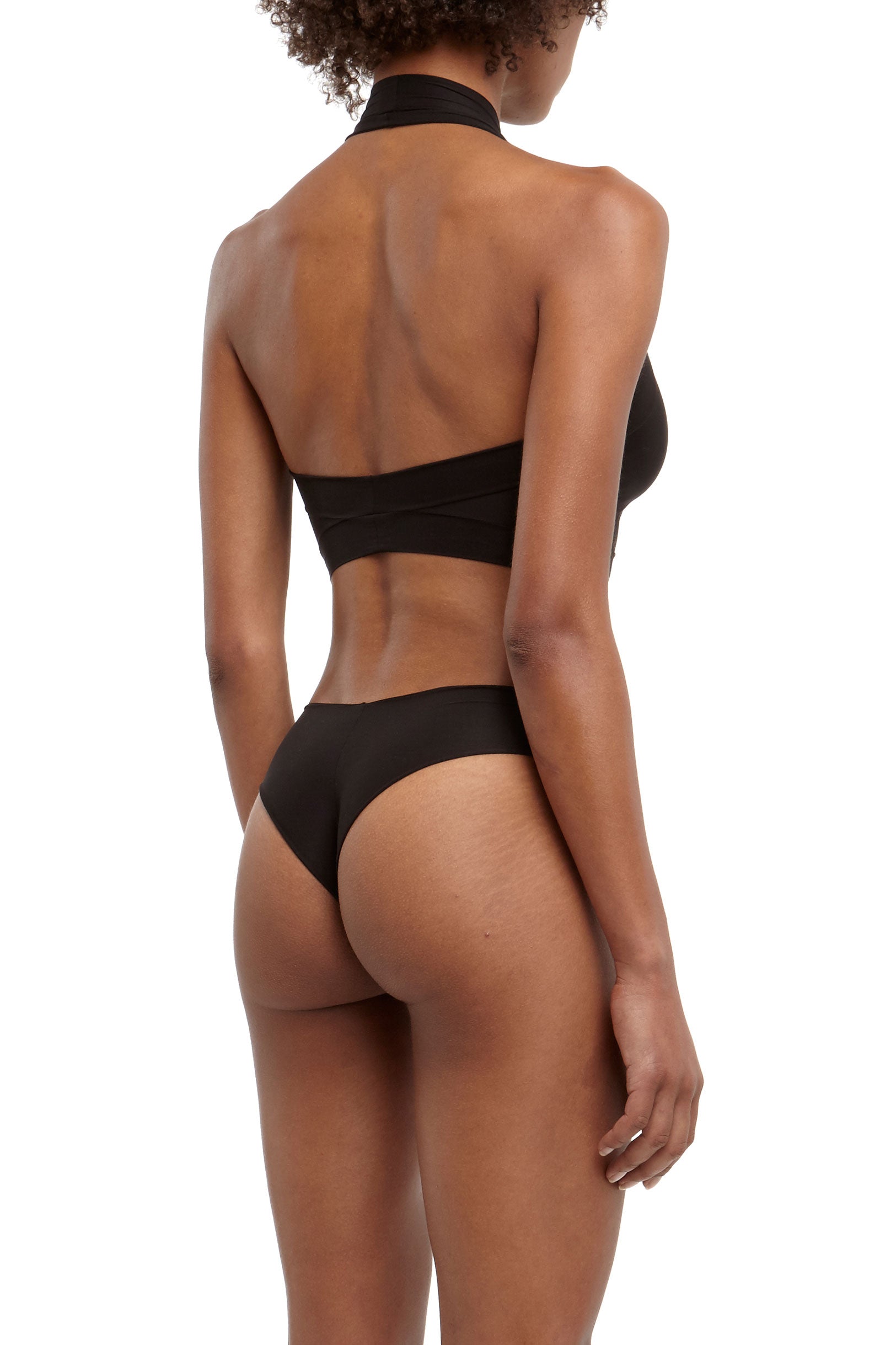 DSTM Brazilian thong and Axon halter top - side back