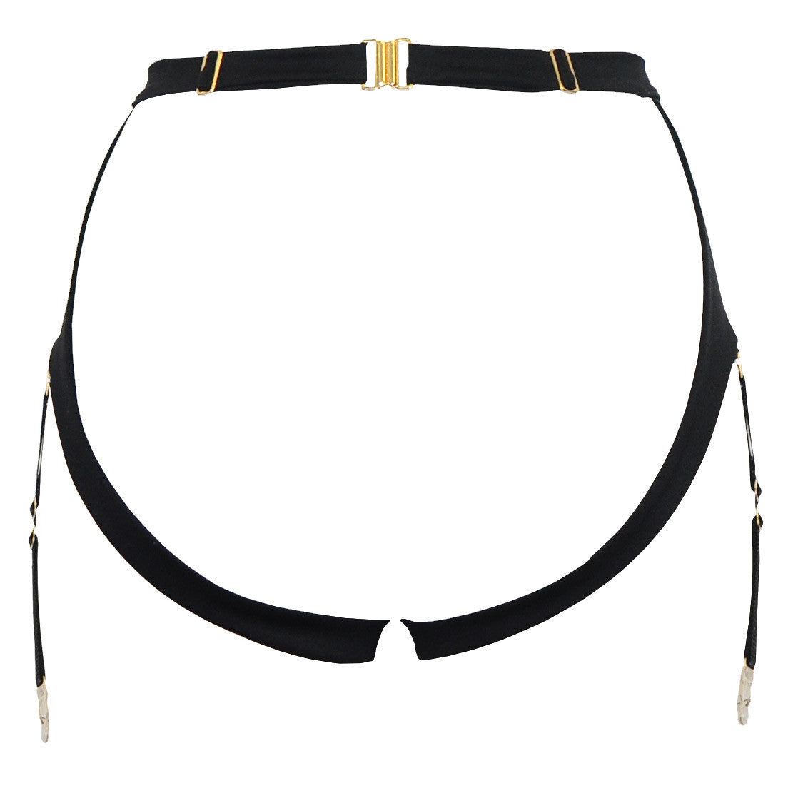 DSTM Maya suspender belt black ouvert knicker with removable suspender straps