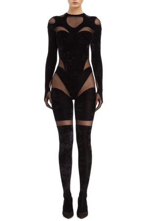 DSTM Solta velvet catsuit