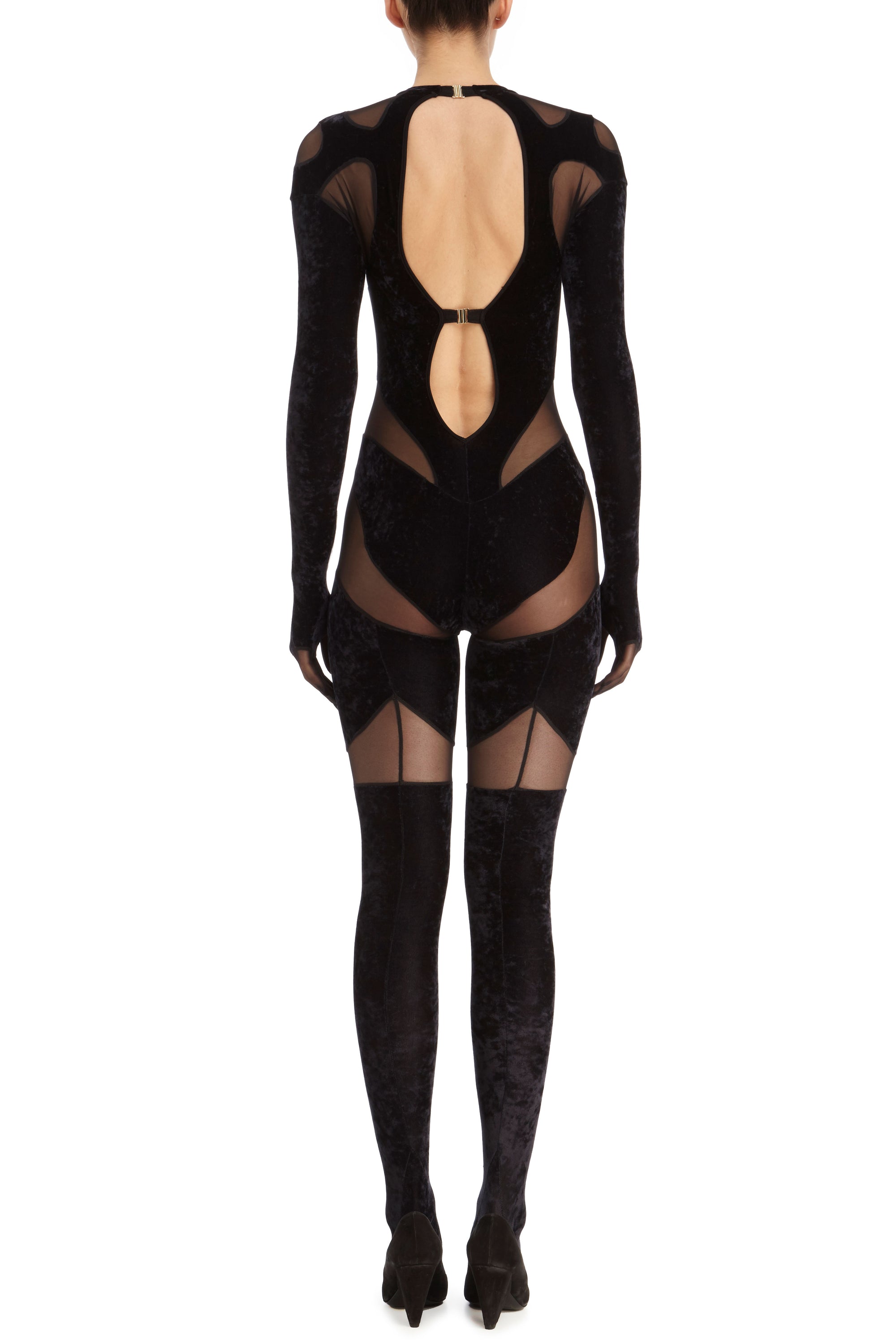 DSTM Solta velvet catsuit - back