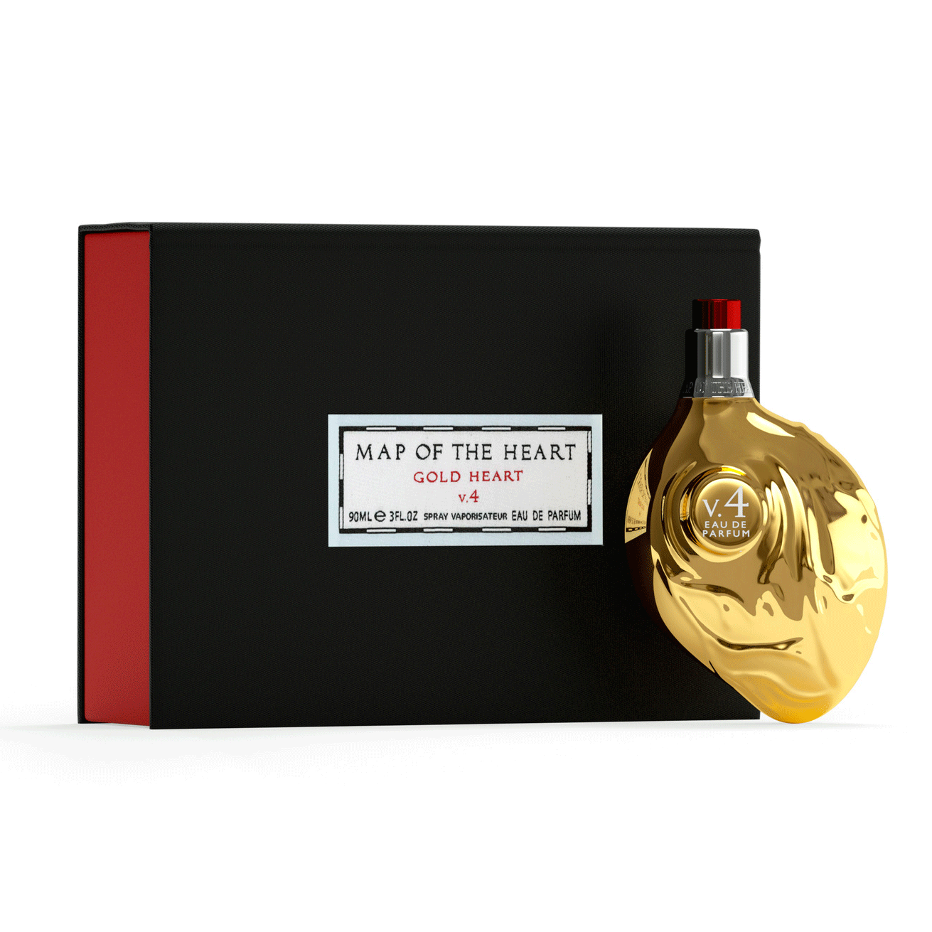 Map of the Heart Gold heart perfume V.4 and gift box Map of the Heart Gold heart perfume V.4 anatomical heart bottle
