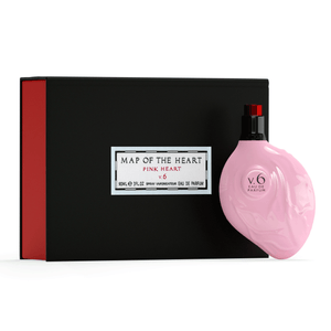 Map of the Heart Pink heart perfume V.6 and gift box anatomical heart baby pink