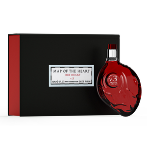 Map of the Heart Red heart perfume V.3 and gift box anatomical heart
