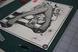 Nanami Cowdroy print 'Touch up' - process shot