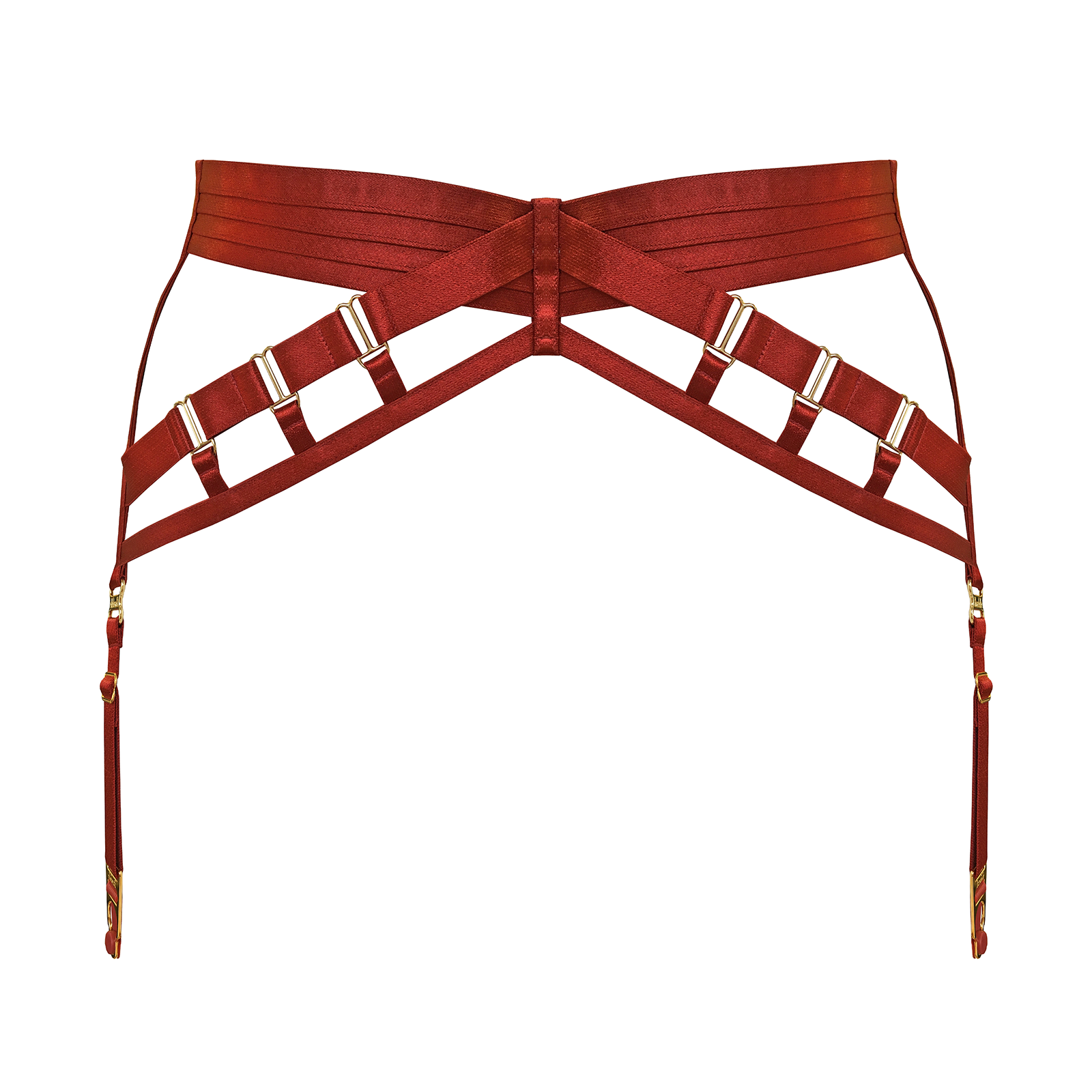 Bordelle panel suspender - burnt red