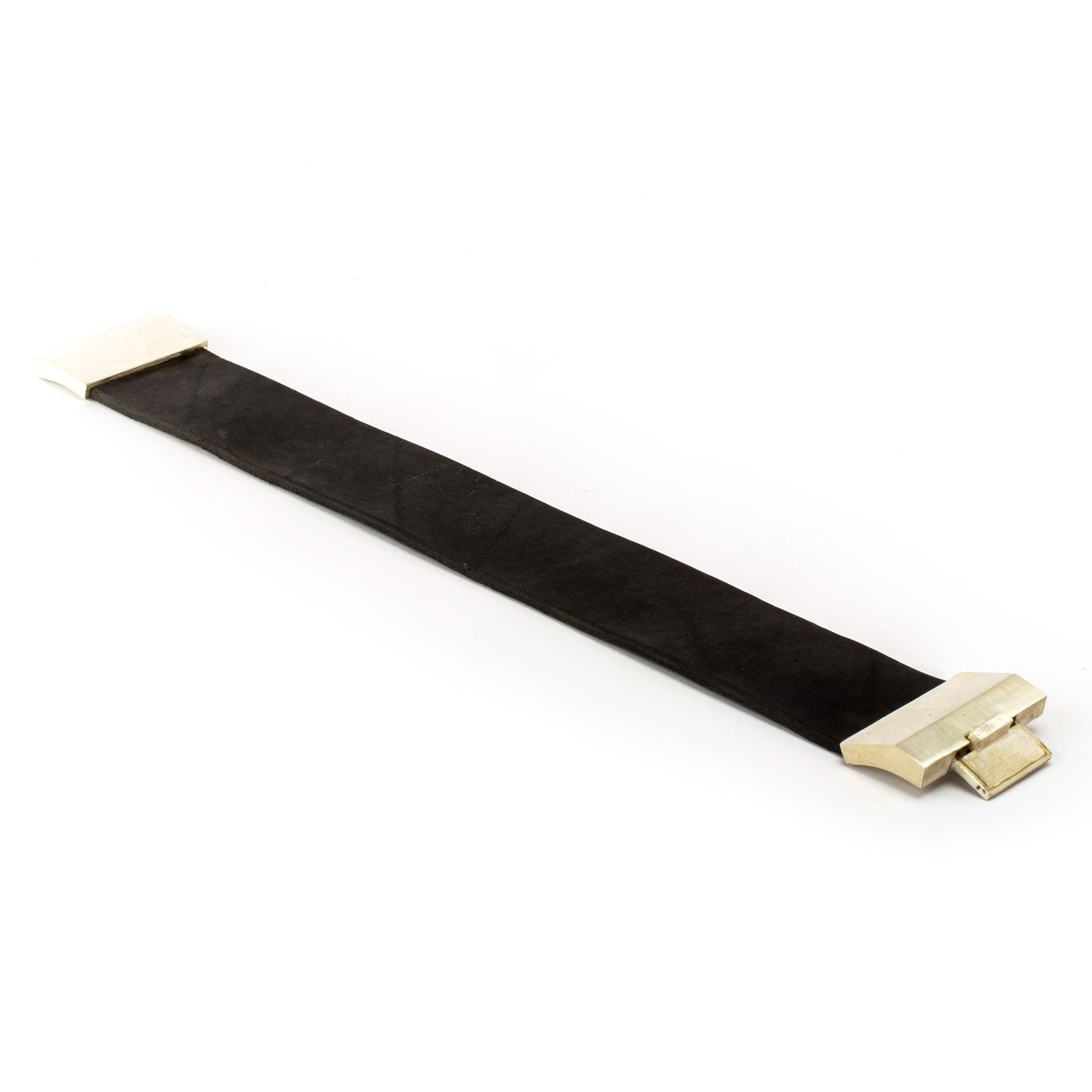 Box lock leather choker by Parts of 4 - silver plated brass & leather