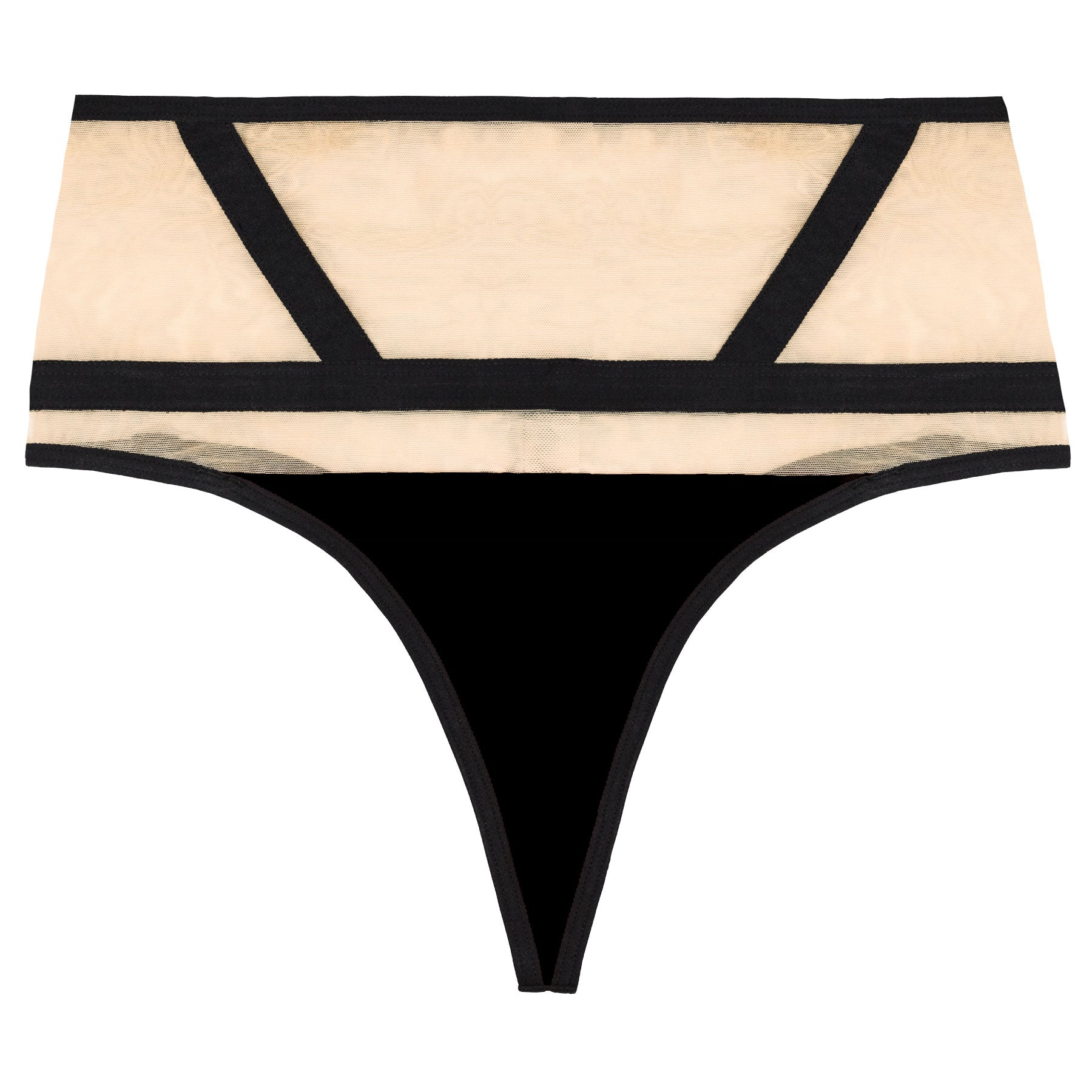 Opaak Laura high waisted thong in nude