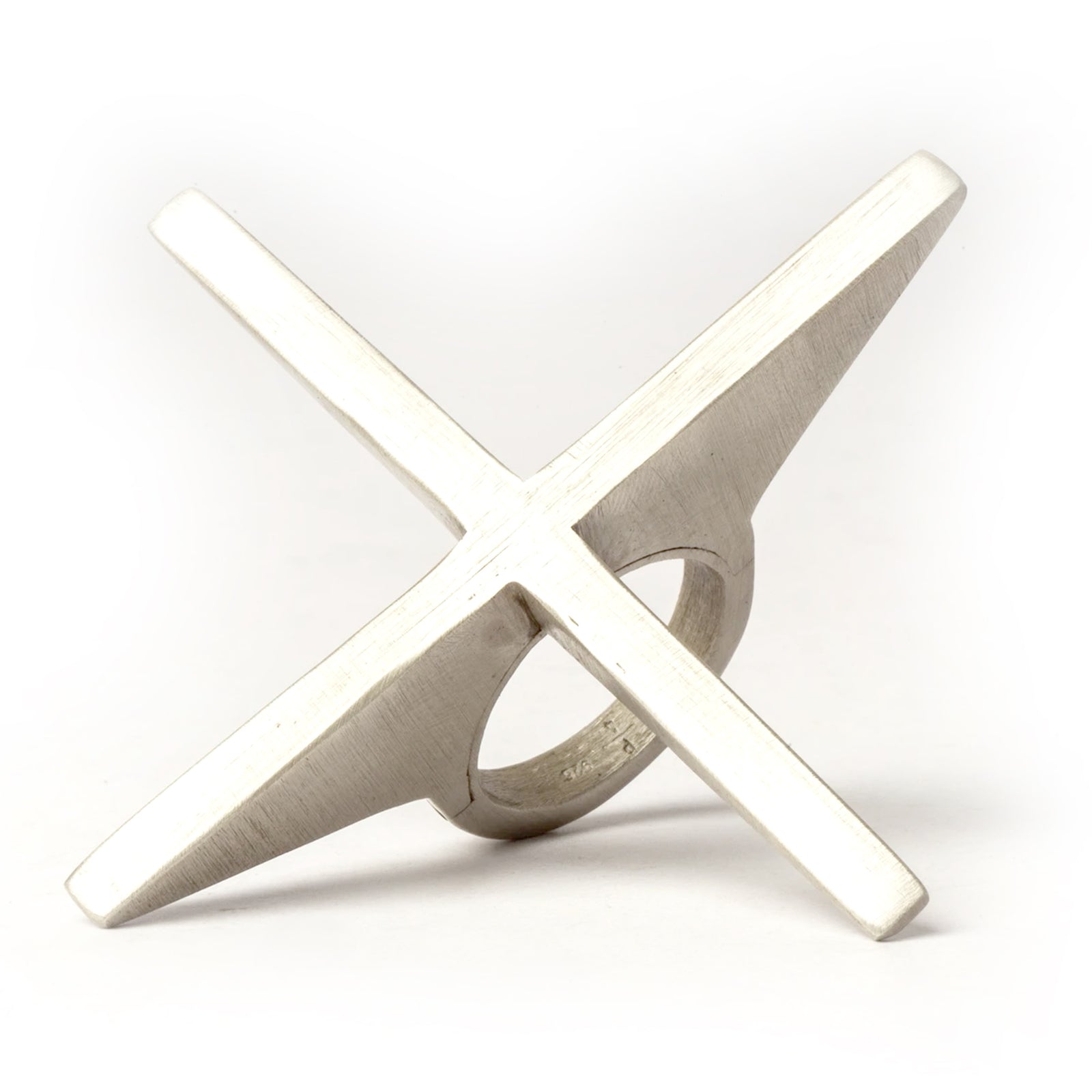 Parts of 4 Sistema ring 'bridge plus' in White Bronze