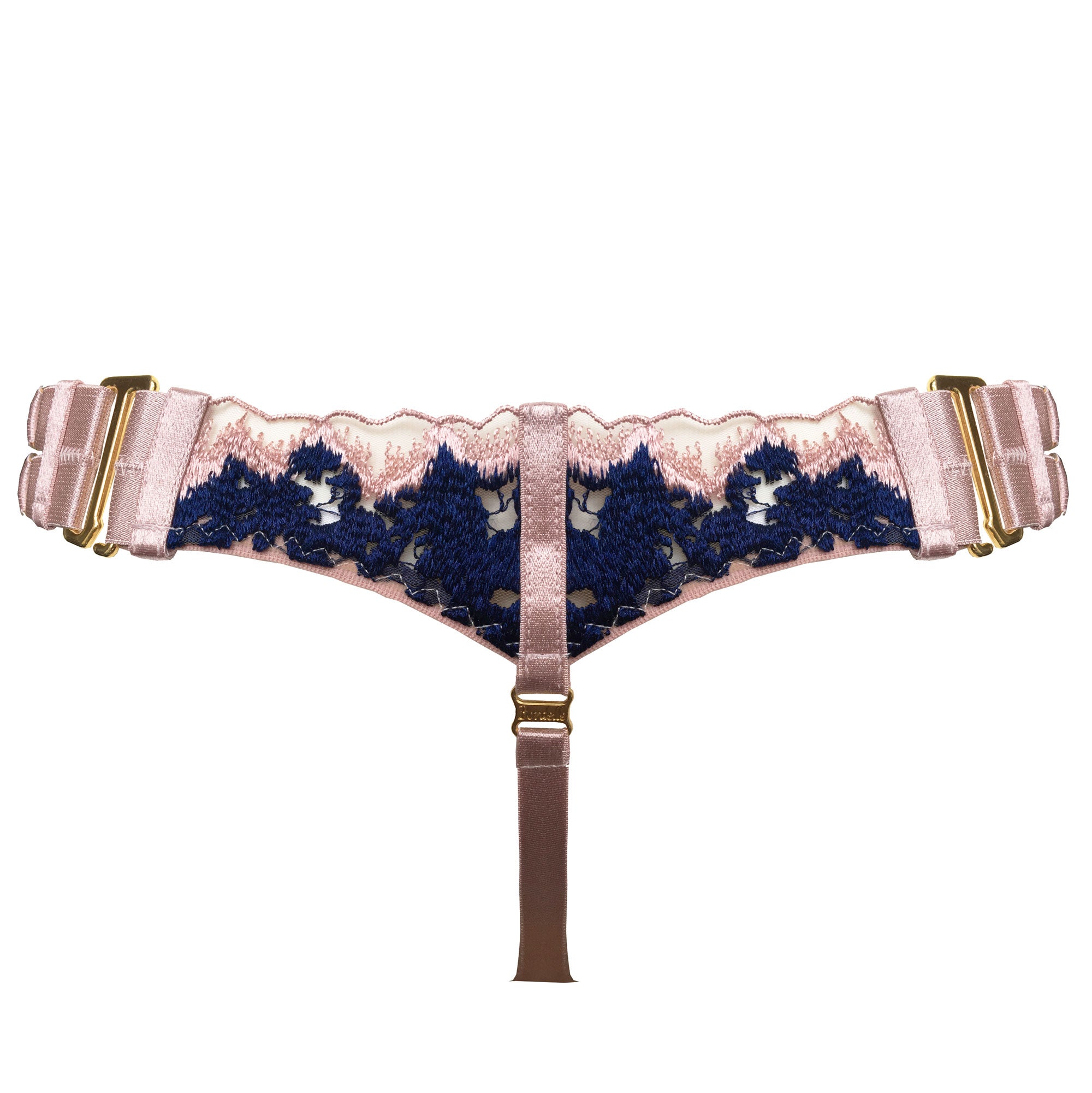 Bordelle Wilde Balconette Wire Bra & thong (set) in Rose