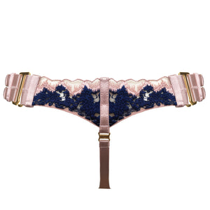 Bordelle Wilde Balconette Wire Bra & thong (set) in Rose