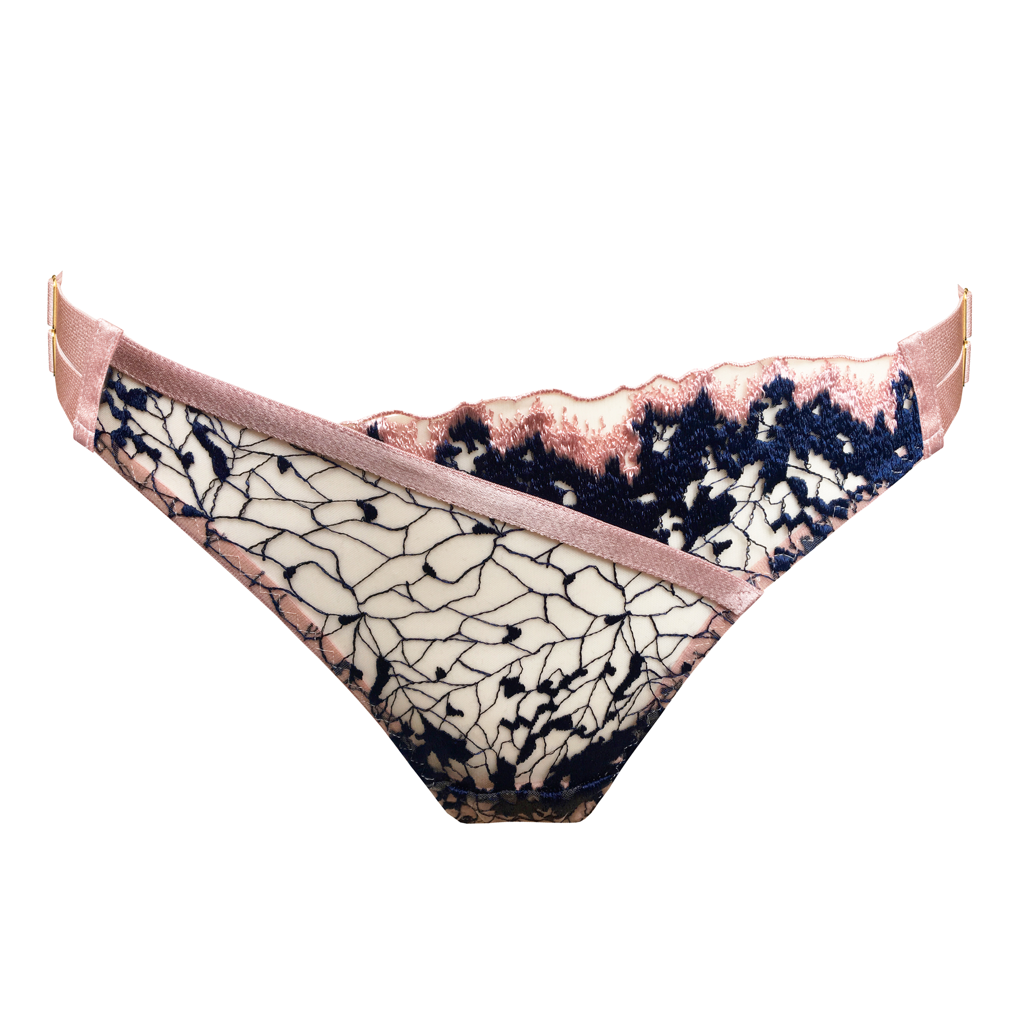Bordelle Wilde Balconette Wire Bra & thong (set) in Rose
