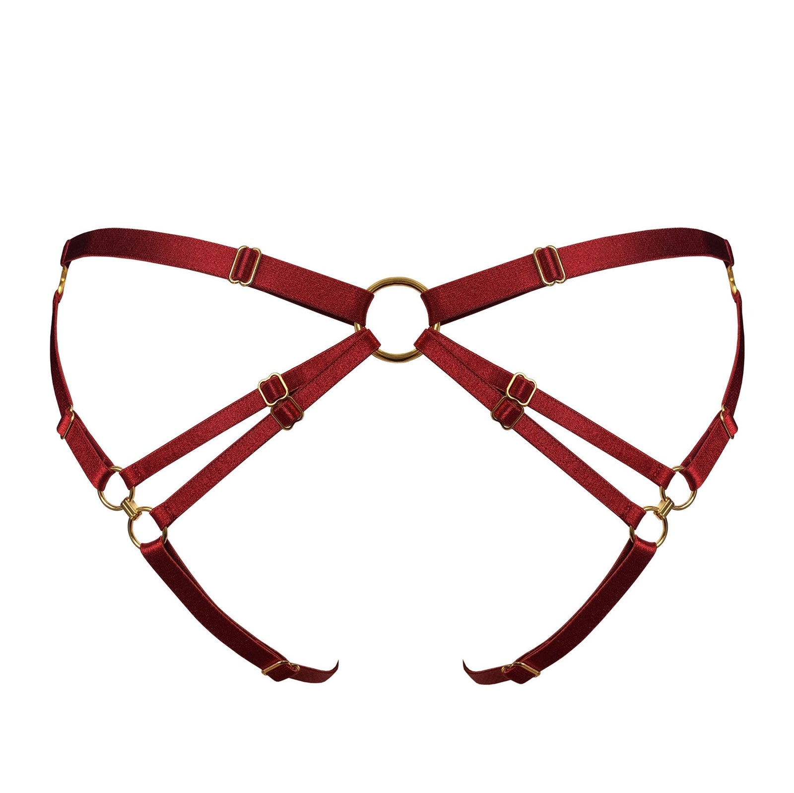 Bordelle Cymatic open back brief in Red