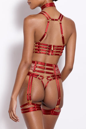 Cymatic suspender by Bordelle - red