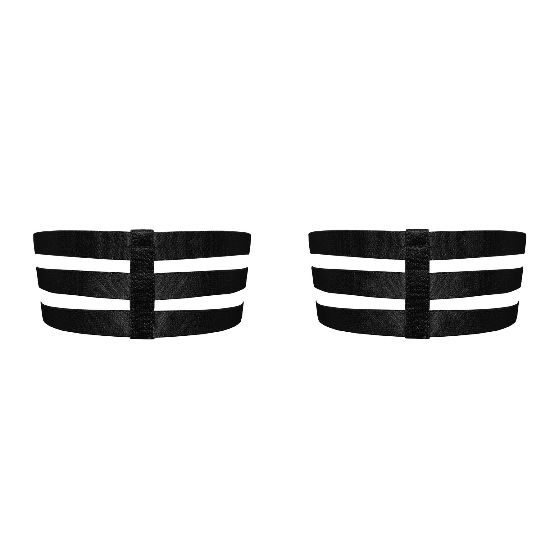 Kleio triple strap garters by Bordelle - black