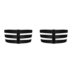 Kleio triple strap garters by Bordelle - black