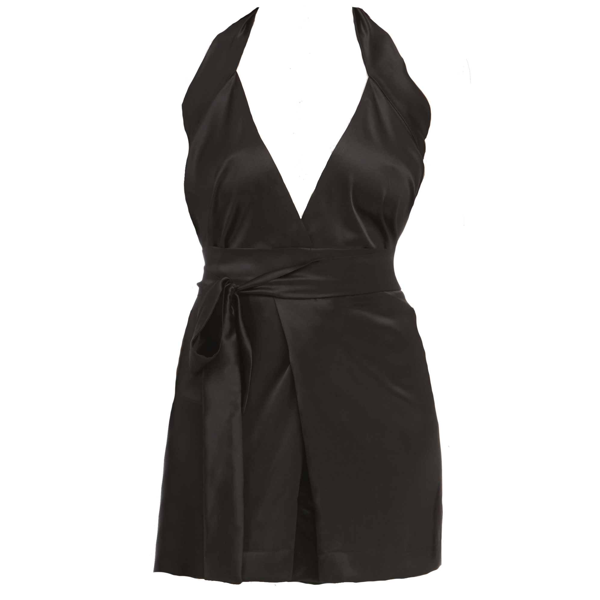 DSTM Hishi silk satin wrap pants/jumpsuit