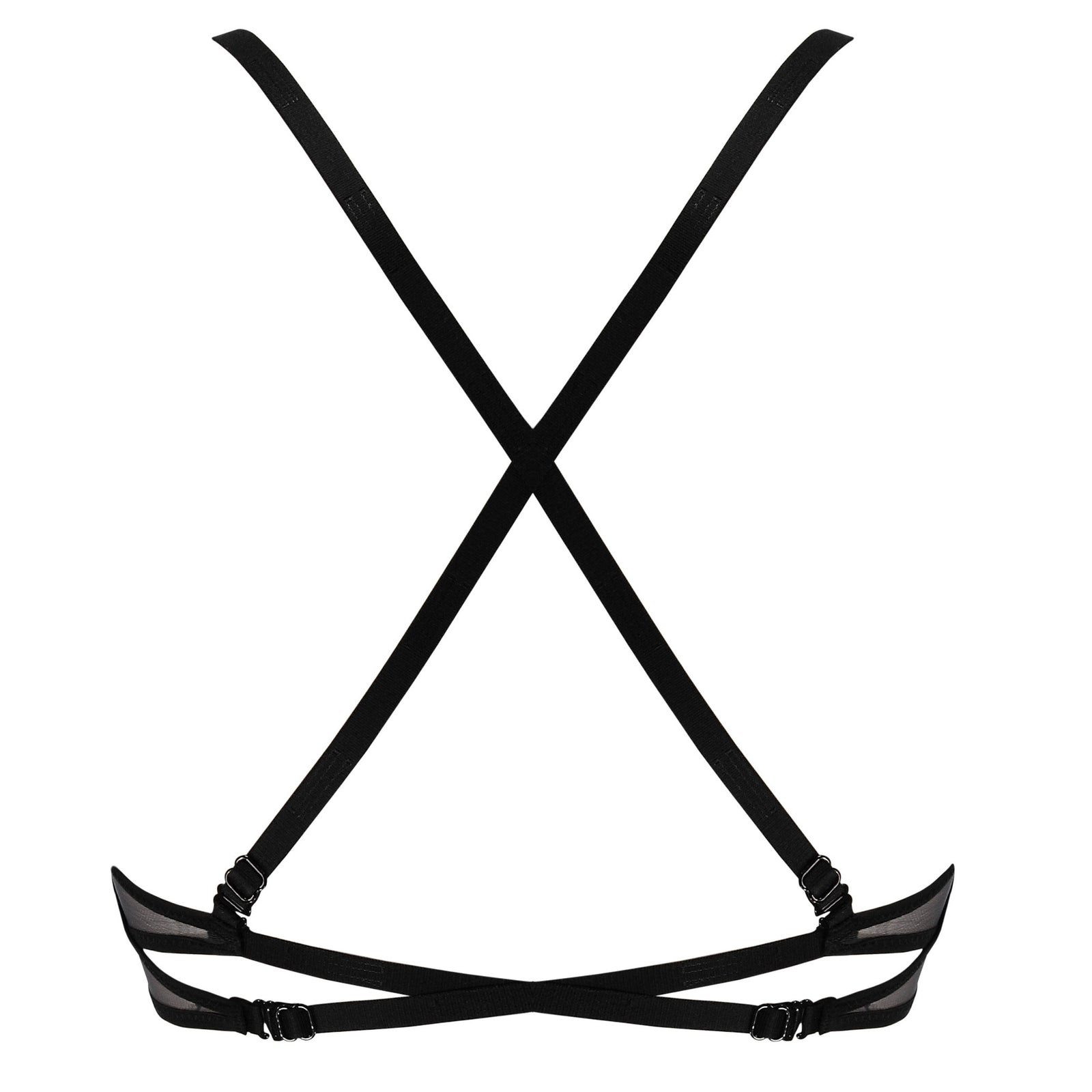 hint wave bra by la fille d'o black mesh