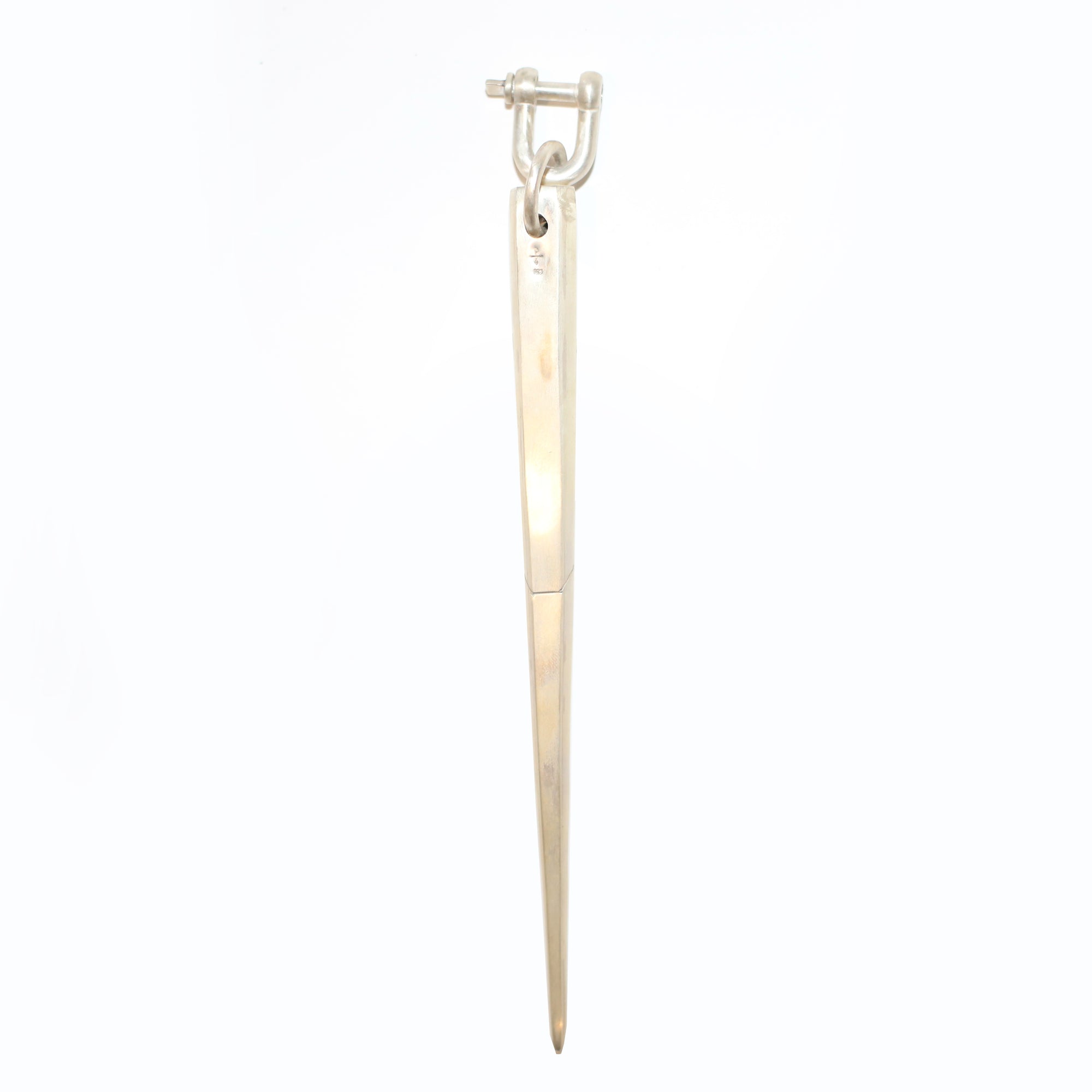 Giant spike charm by Parts of 4 - matte white bronze